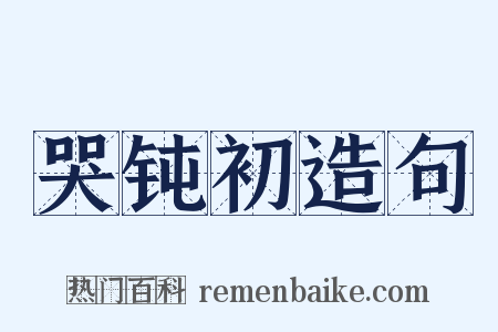 哭钝初造句是什么意思的图片